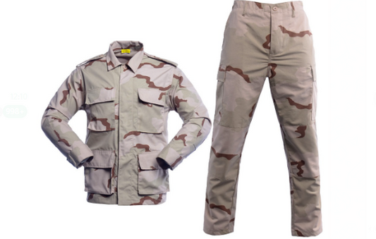 Men's BDU Uniform Suit: Durable Tactical Camouflage Jacket & Pants Set