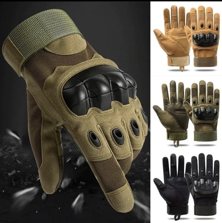 Tactical Full-Finger Gloves with Hard Knuckle Protection