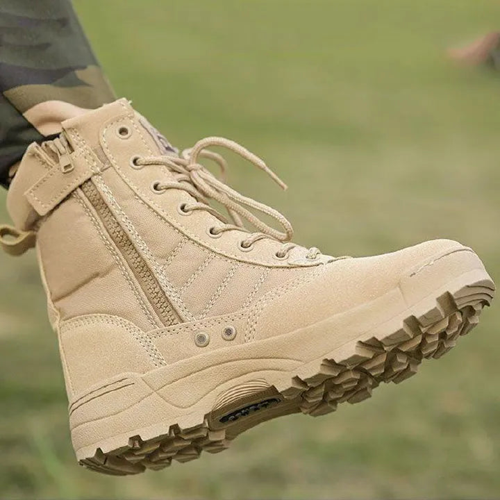 Unisex Tactical Desert Boots, Hiking & Work Boots with Side Zipper