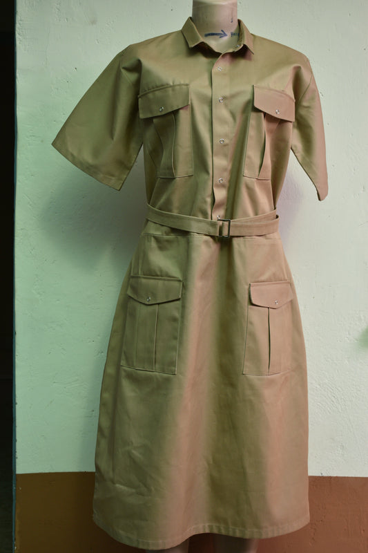 Women's Belted Slim Mini Shirt Dress