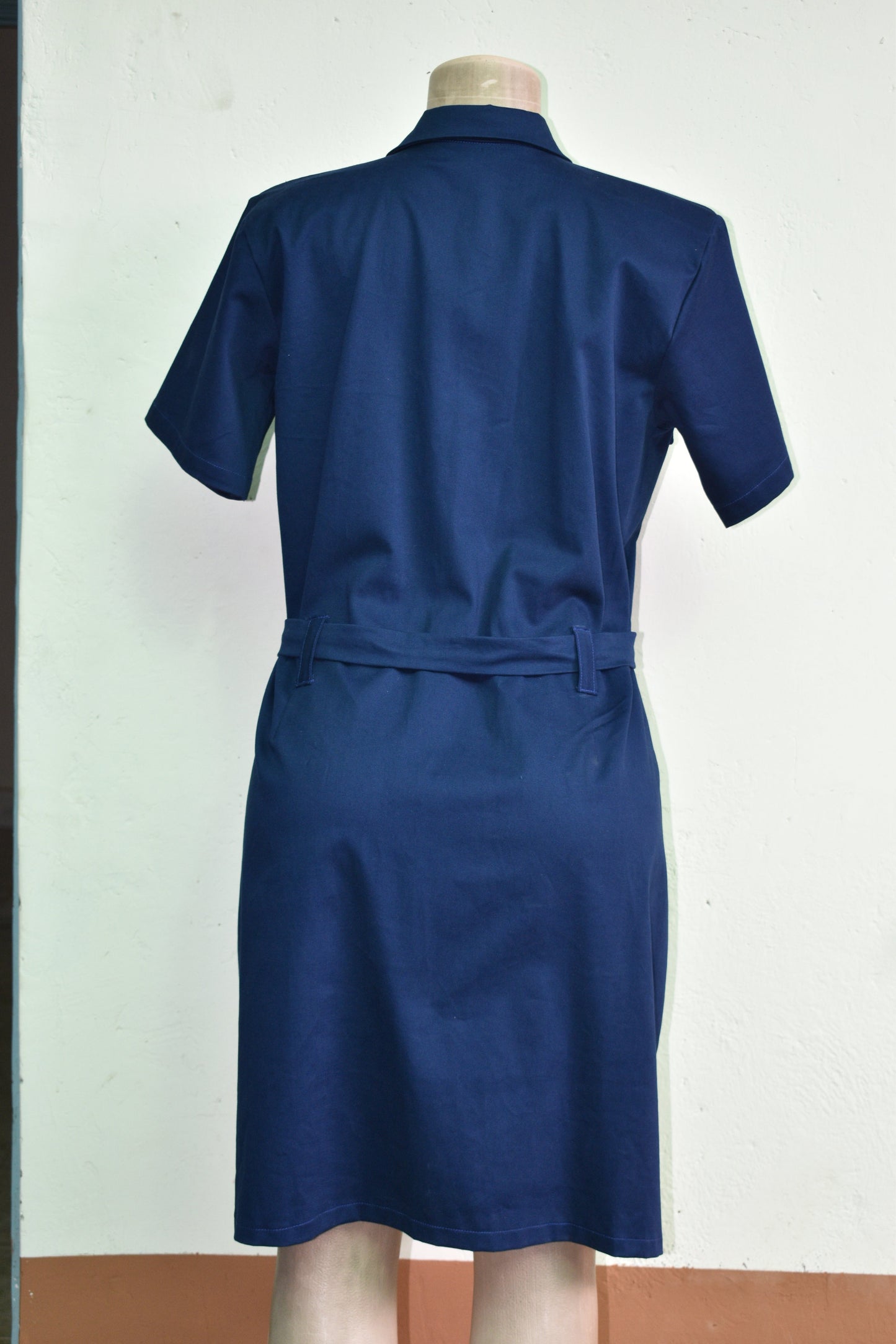 Women's Belted Slim Mini Shirt Dress