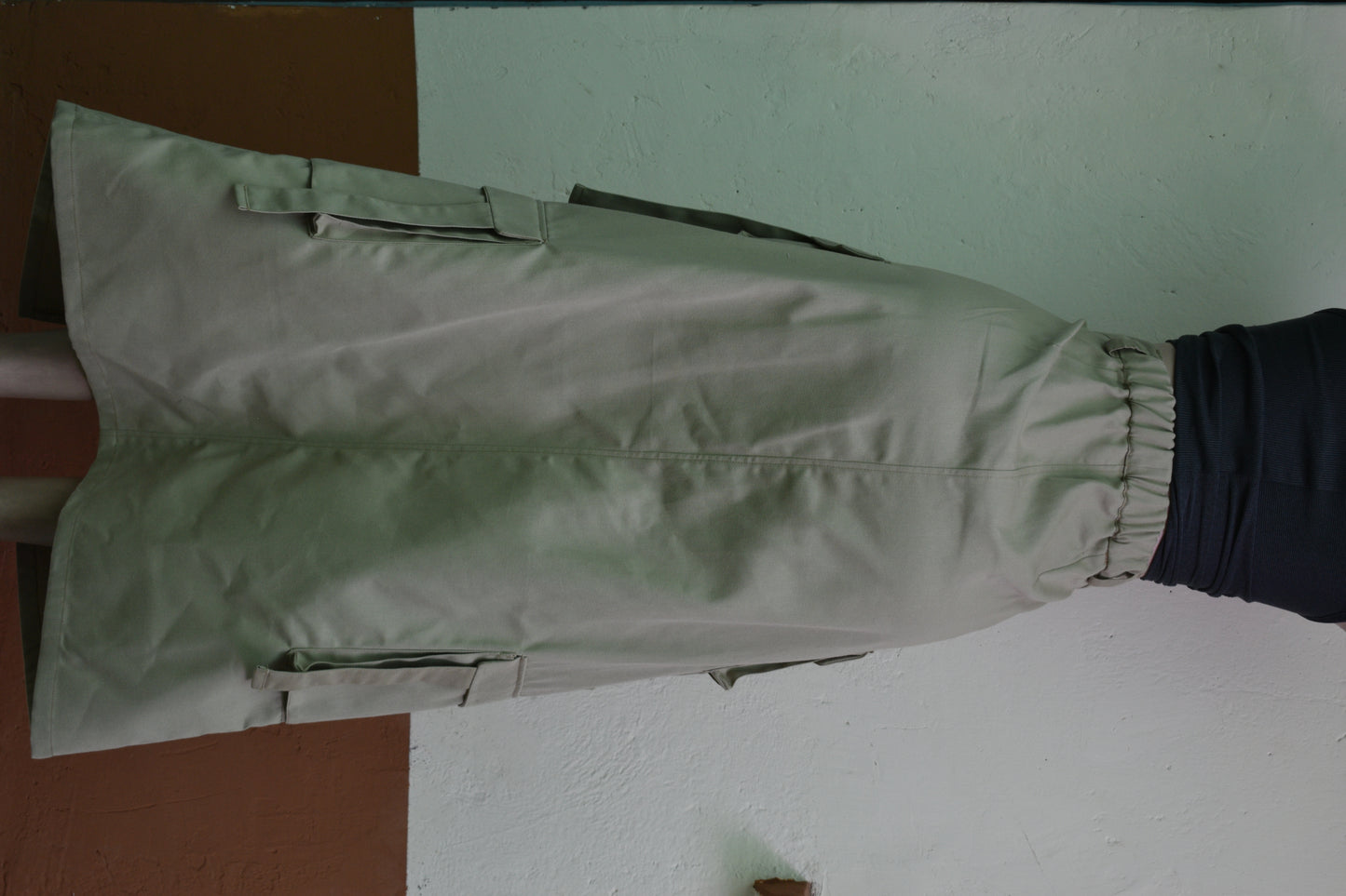 Women's Beige Safari Cargo Skirt