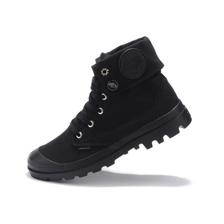PALLADIUM All Black Men's High-top Canvas Ankle Boots