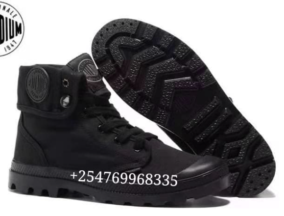 PALLADIUM All Black Men's High-top Canvas Ankle Boots