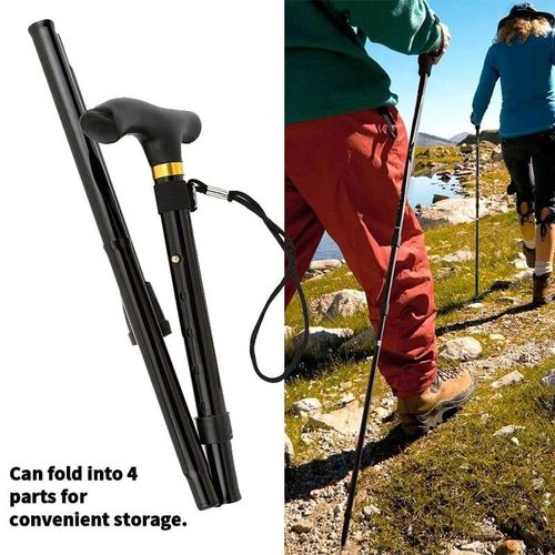 Adjustable, Portable Folding Hiking, Walking Stick Trekking Pole