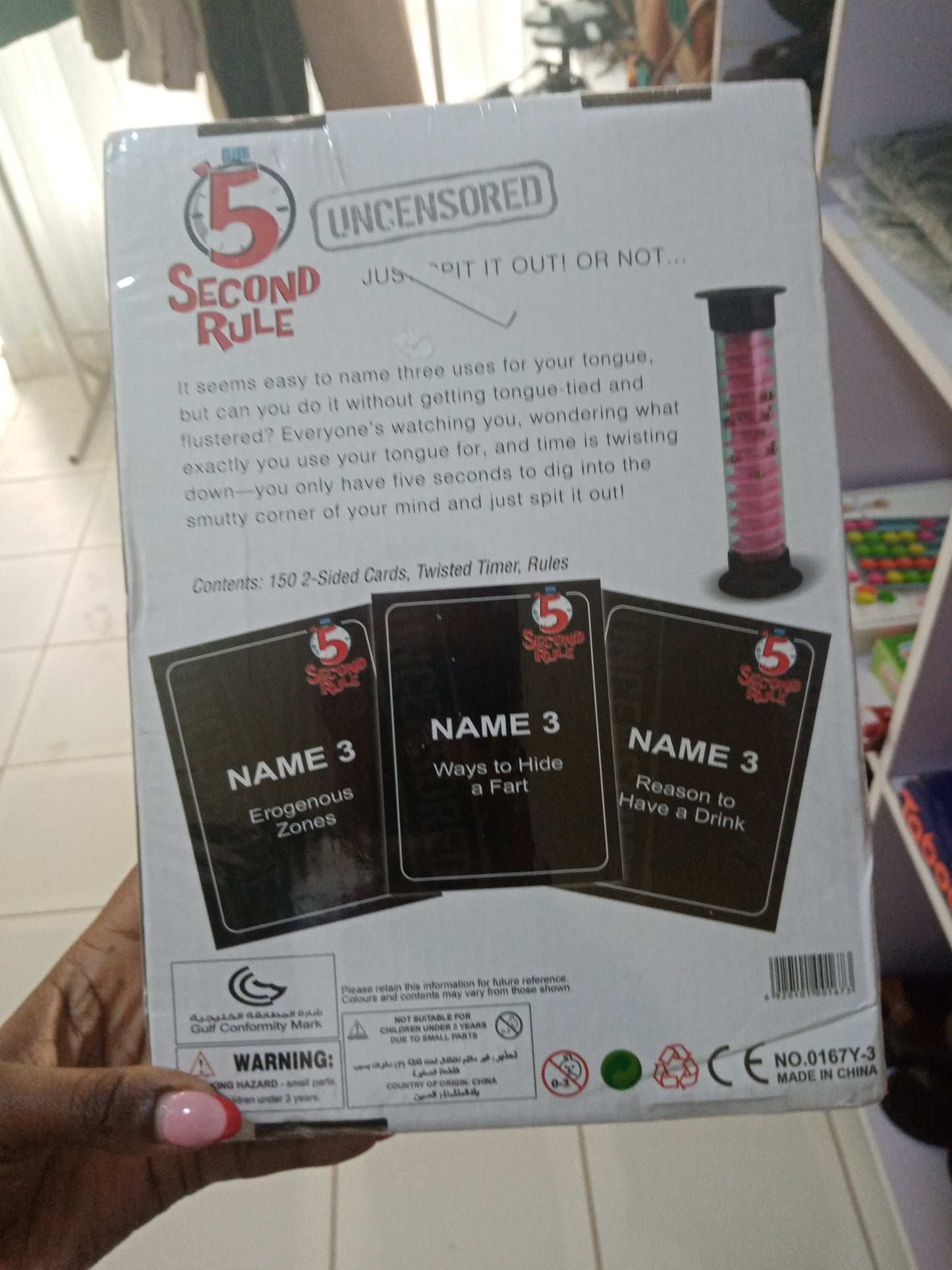 5 Seconds Rule Uncensored Card and Board Game