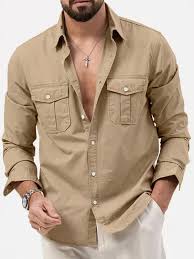 Men's Long-Sleeve Cargo Shirt
