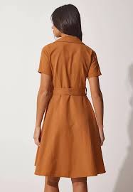 Women's Lapel Short Sleeve Suit Dress
