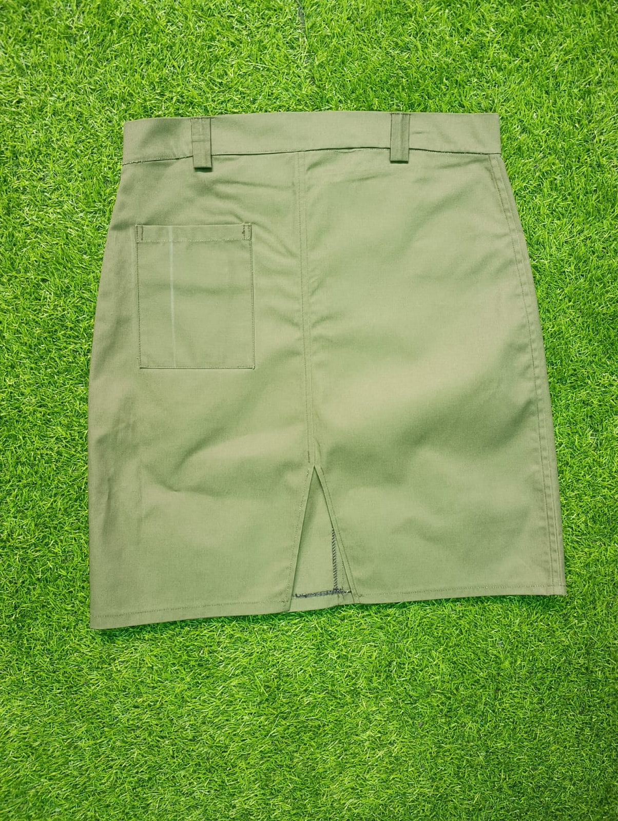 Women's Olive Green Cargo Short Skirt