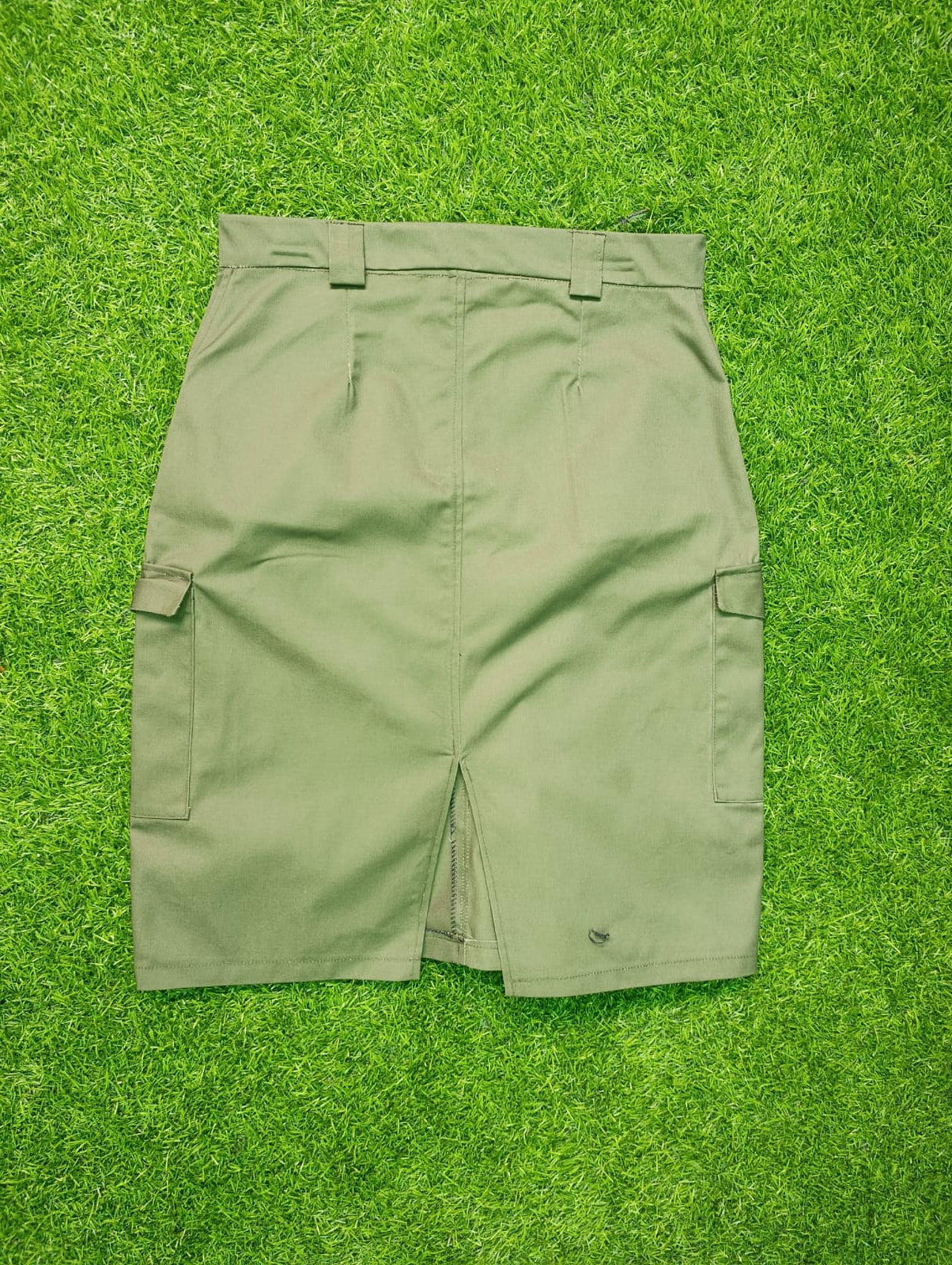 Women's Olive Green Cargo Short Skirt
