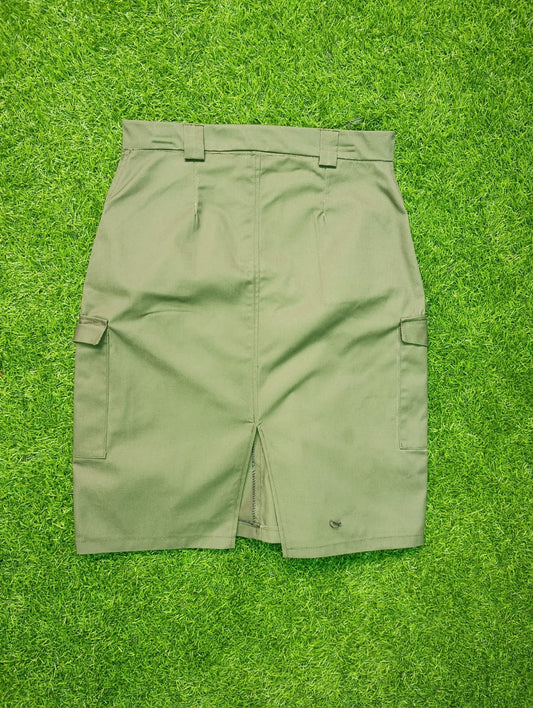 Women's Olive Green Cargo Short Skirt