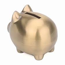 Cartoon Metallic Piggy Bank: Adorable & Durable Coin Box