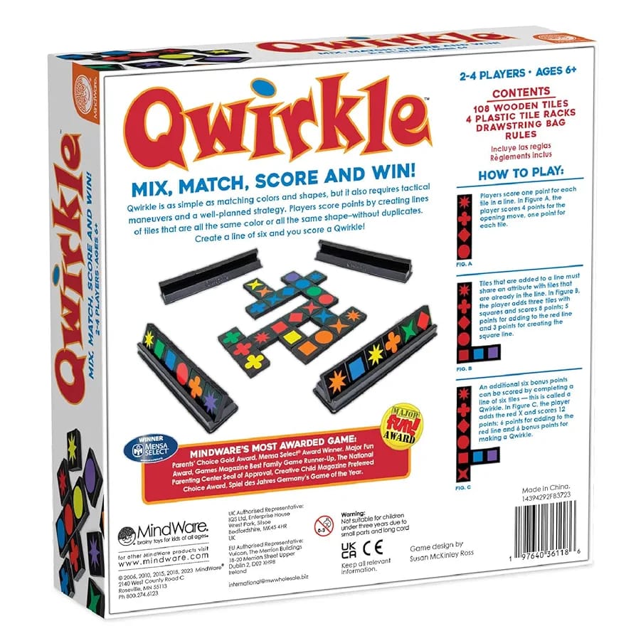 Qwirkle Board Game: The Deluxe Strategy Game of Shapes and Colors