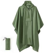 Tactical Army Green Waterproof Rain Poncho: Heavy-Duty Outdoor Gear