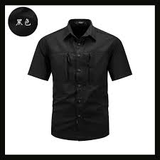 Men's Casual Tactical Cargo Short Sleeved Shirt