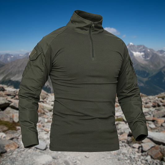 Breathable Tactical Men's Outdoor Solid-Color T-Shirts Long-Sleeved