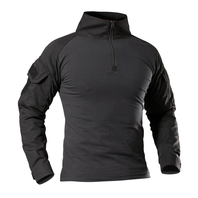 Breathable Tactical Men's Outdoor Solid-Color T-Shirts Long-Sleeved