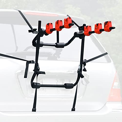 Universal 3-Bike Trunk Mounted Car Rack Bicycle Carrier