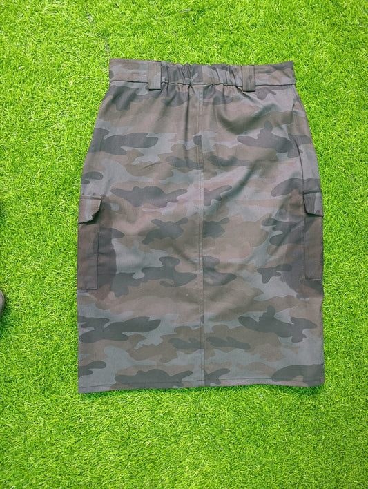 Women's Woodland Camouflage Cargo Skirt