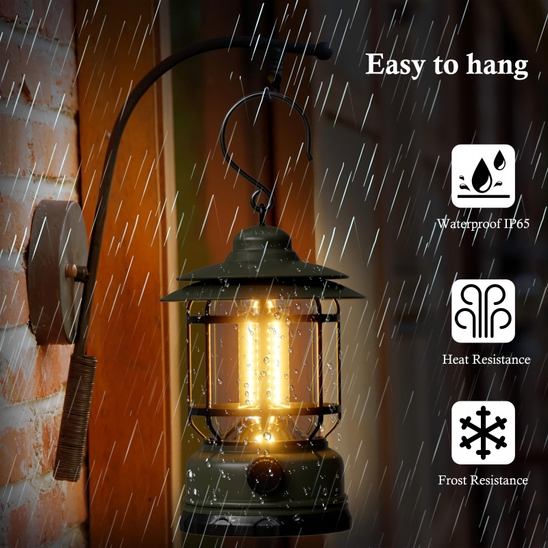 Outdoor Camping Lantern Solar Powered Light for Campsites and Emergency Use