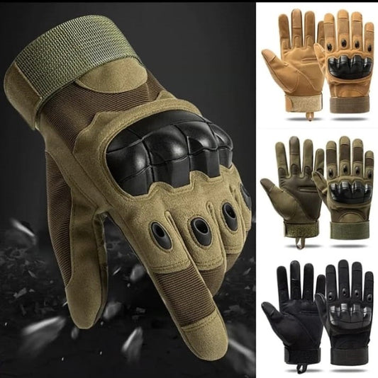 Tactical Full-Finger Gloves with Hard Knuckle Protection