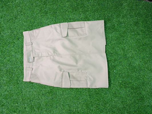 Women's Beige Khaki Cargo Short Skirt