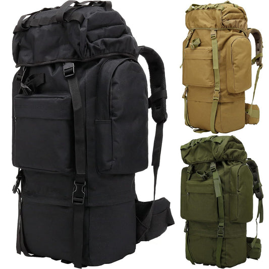 Large Capacity Tactical Rucksack - Multi-Day Hiking & Camping Backpack