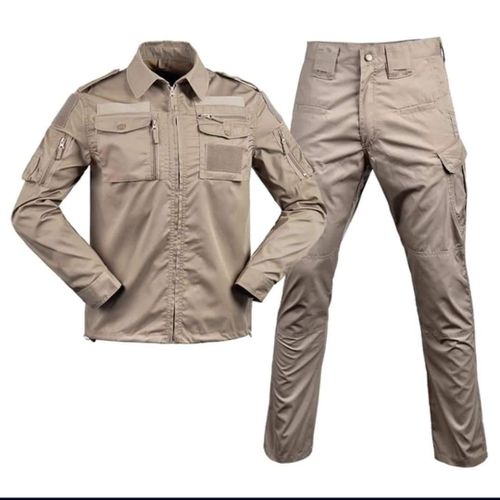 Unisex Durable Tactical Safari Suit - Khaki Outdoor Shirt & Pants Set