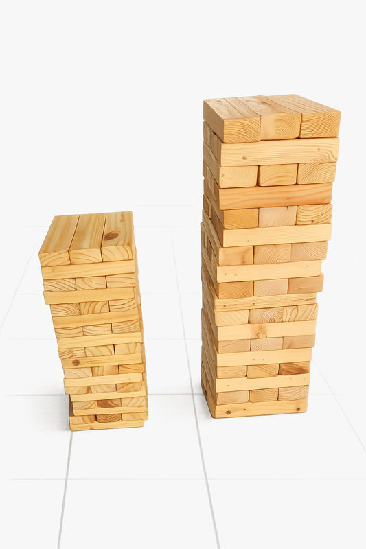 Giant Tumble Tower Jenga  Game – XL Hardwood Stacking Blocks