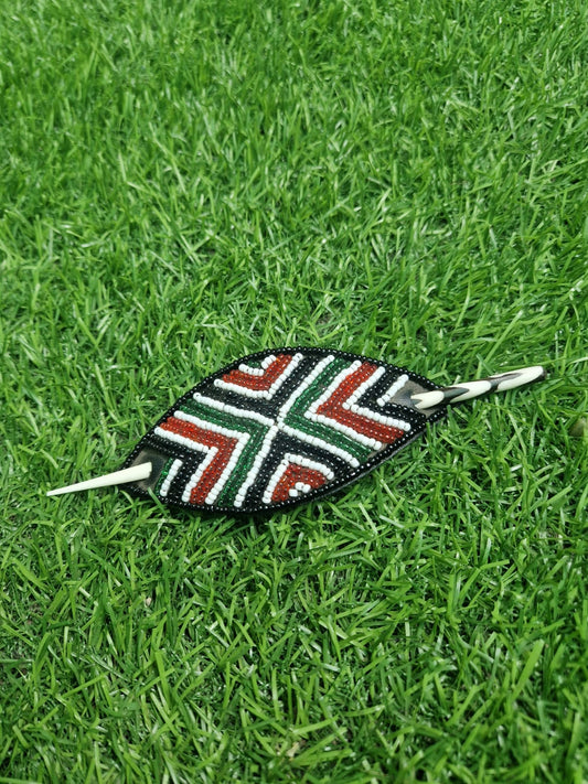 Handcrafted African Beaded Hair Clip