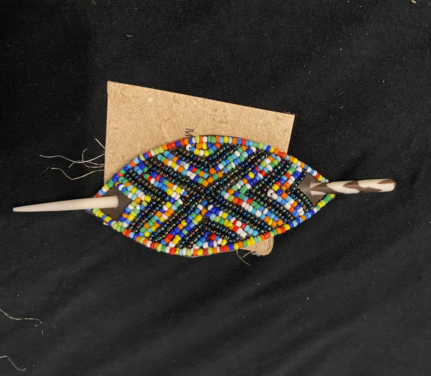 Handcrafted African Beaded Hair Clip