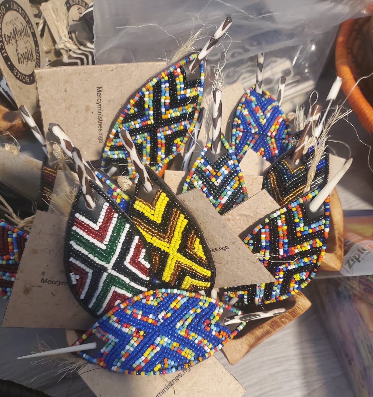 Handcrafted African Beaded Hair Clip