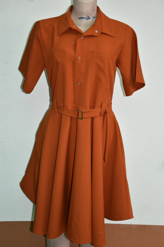 Women's Lapel Short Sleeve Suit Dress