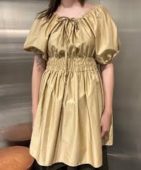 Puff Sleeve Ruffled Midi Dress