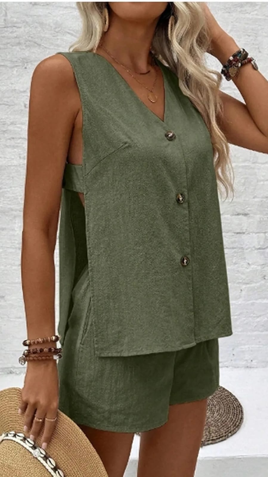 Women’s 2-Piece Linen Suit Set