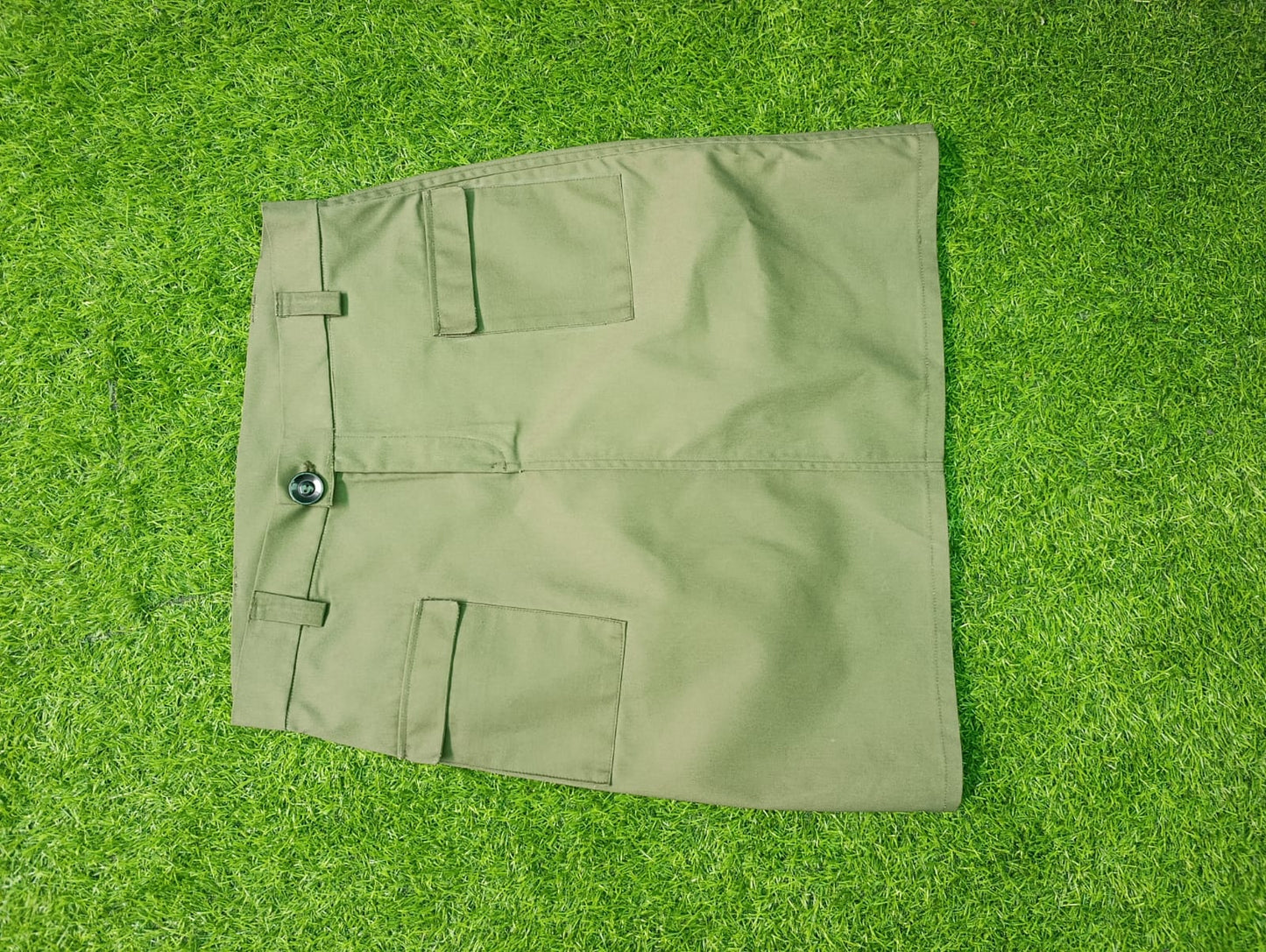 Women's Olive Green Cargo Short Skirt