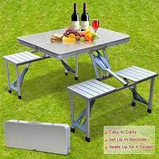 Portable & Folding Picnic Table & Chair Set