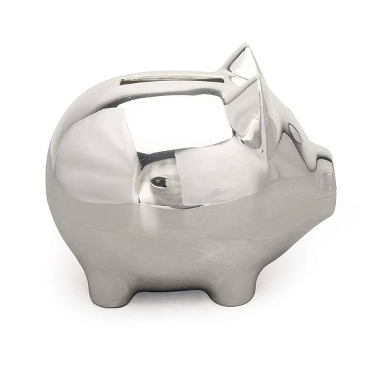 Cartoon Metallic Piggy Bank: Adorable & Durable Coin Box
