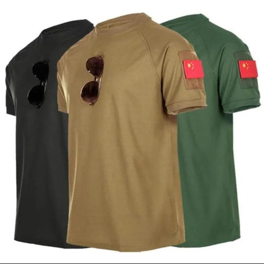 Tactical Performance Quick-Dry T-Shirt Unisex Round Neck - Outdoor and Training Wear