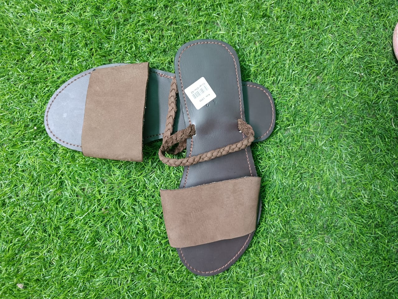 Women’s Leather Slip-On Sandals: Handmade in Kenya