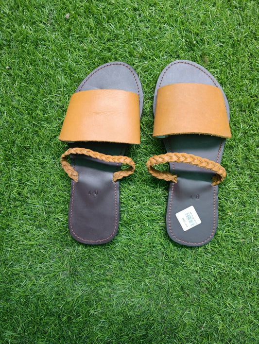 Women’s Leather Slip-On Sandals: Handmade in Kenya