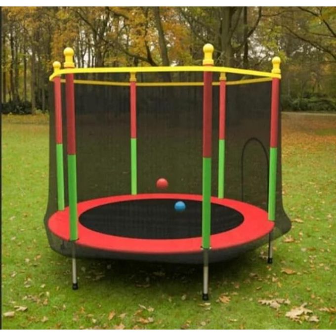 Fun Outdoor Trampoline with Safety Enclosure Net (4ft-12ft)